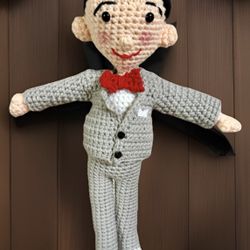PeeWee Herman figure Crochet Doll PLUSH STuffed Amigurumi TOY handmade unique