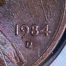 1984 D Lincoln Cent Error Coin 