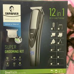 Beard Trimmer for Men SHPAVVER,17-Pc Set Rechargeable Hair Clippers Kit with Safety Lock,Mens Grooming Kit for Hair Beard Body & Nose,Gifts for Men