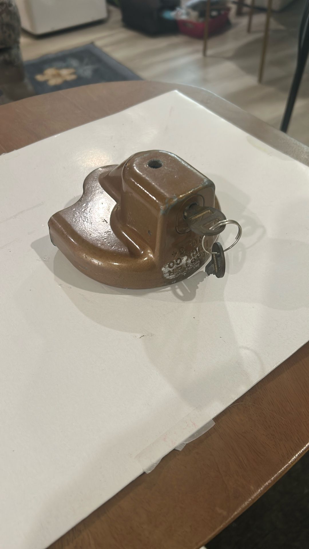 Vintage Master lock No. 34 Trailer Hitch Lock