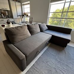 IKEA FRIHETEN Sleeper Sectional Sofa w/ Storage – Dark Gray - Used