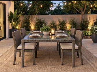 DEDON Large Square Patio Dining Table & Coffe Table