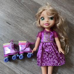 My First Disney Princess Rapunzel  16'' Doll Disney With Roller Skates
