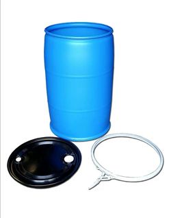 55 gallon Plastic Barrel Drums with lock and lid