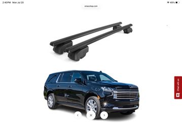2021-2026 Chevrolet Suburban Roof Rack Cross Bars Black