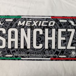 Sanchez Mexico Plate aluminum  Plate Mexican Mexico Sanchez