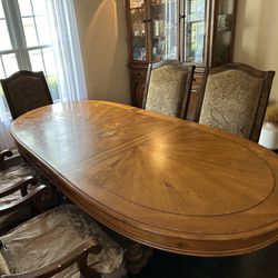Pine Wood Dining Table Set 