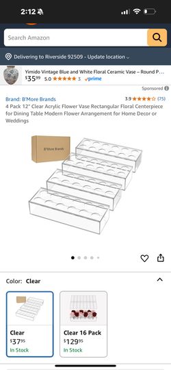 Acrylic Flower Vase Rectangular 