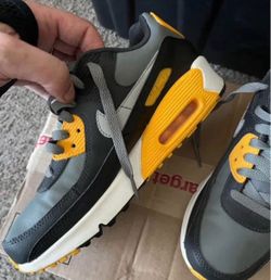 Nike Air Max 90 Grey and Yellow Sneakers