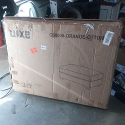 orange ottoman
