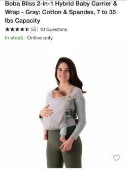 Baby bliss 2 in 1 Hybrid baby carrier & wrap (7-35 lbs)