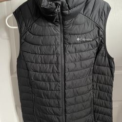  Columbia Women's White Out Puffer Omni-Heat Full Zip Vest in black