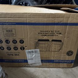 New Freshware 3 Compartment Meal Prep Containers 150 Count