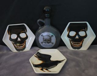 Halloween Jug & Three Appetizer Plates
