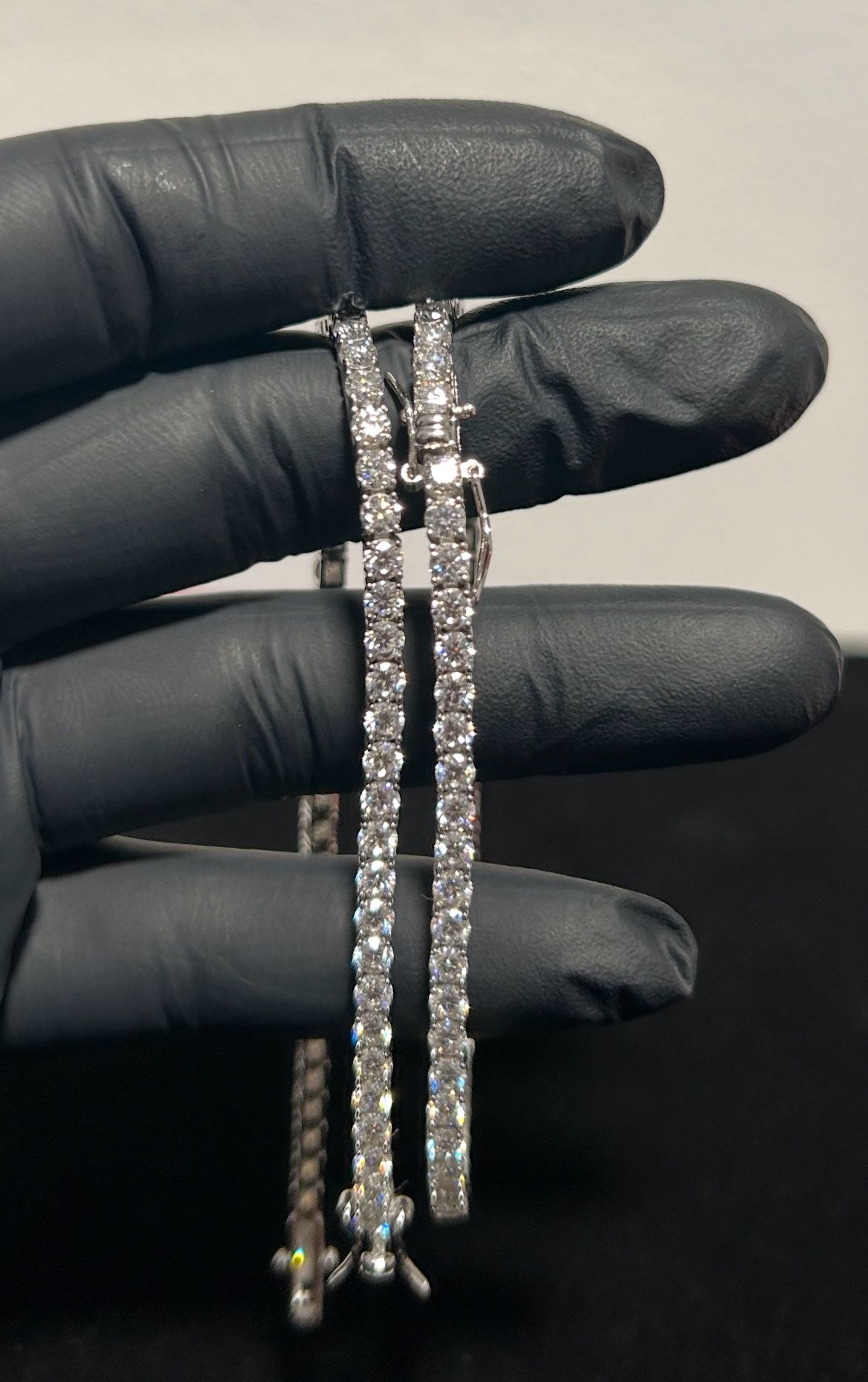 Moissanite Bracelet 3mm 7-7.5” Wrist 