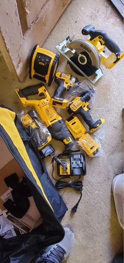 Dewalt tool set with bag and 2 chargers