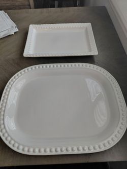 Beaded Stoneware Serving Platter