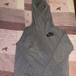 Nike Gray Pull Over Hoodie Sweater