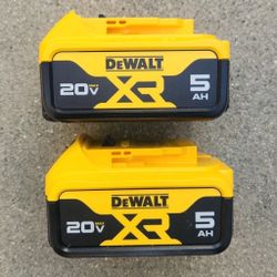 Dewalt 20v Batteries 5.0 Ah XR Brand New Price For Both