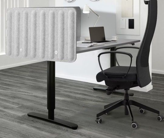 IKEA EILIF Screen for desk, gray, 63x18 7/8 "