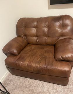 Leather Chair and a half AMF