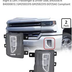 2016-2018 Silverado 1500 Pair Fog Light Assembly Set LED w/ Bulb Right & Left