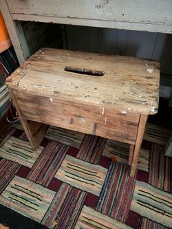 Vintage Primitive Wood Stool