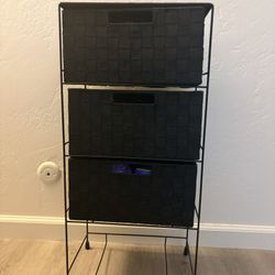 3-Tier Storage Organizer w/ Baskets (Black) – Great Condition