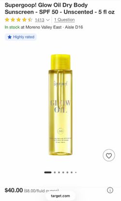 Glow oil sunscreen