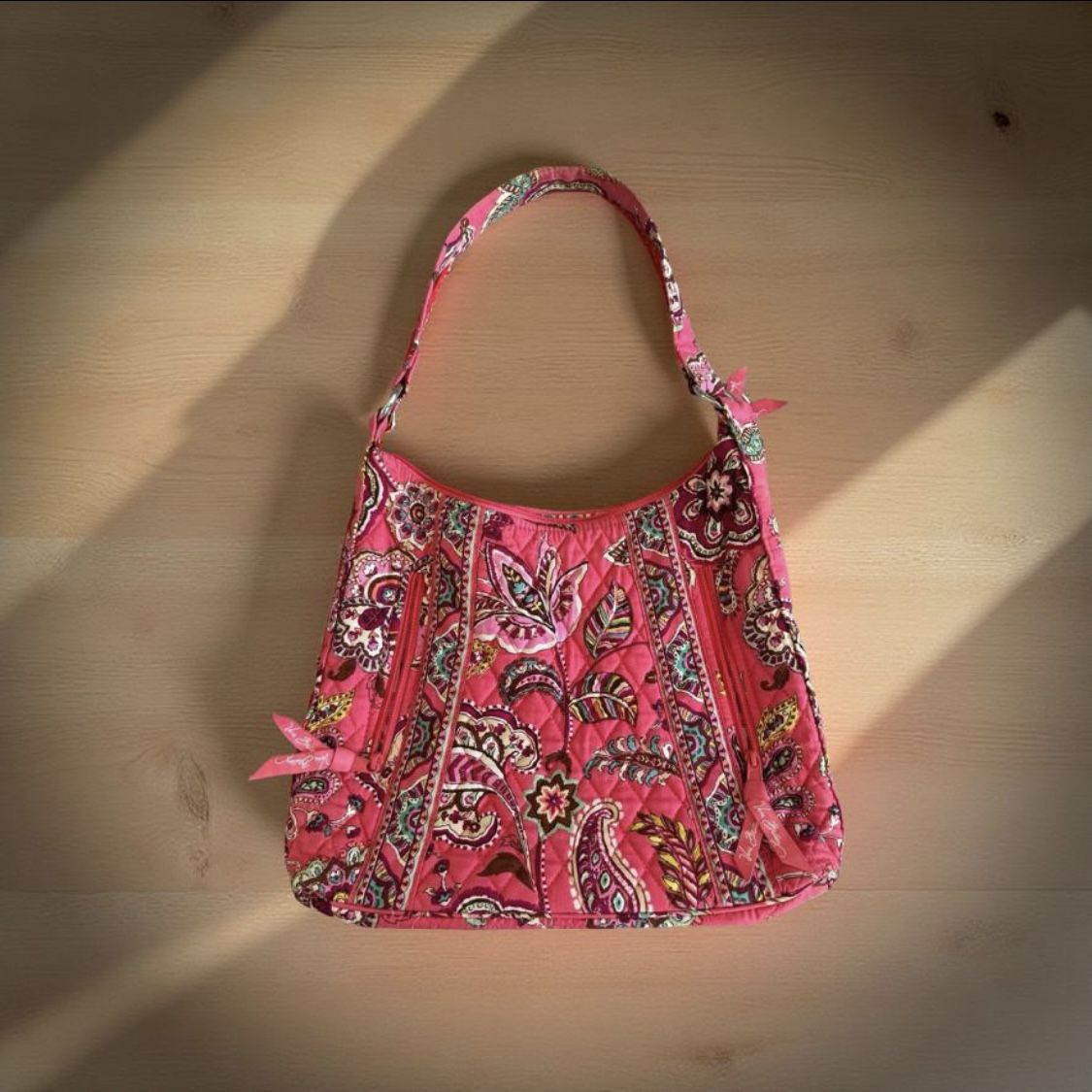 Vibrant Pink Floral Call Me Coral Retired Pink Hobo Paisley