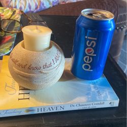 3”x2” Resin Candle Holder W/candle 