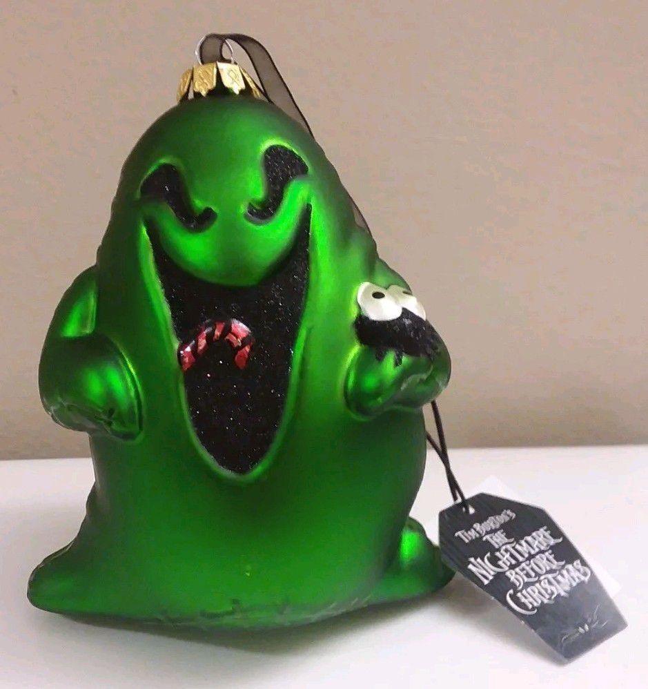 Disney Parks Nightmare Before Christmas Oogie Boogie Christmas Glass Ornament