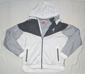 Vintage Nike Rare Windrunner Jacket Windbreaker Nylon Glanz Black White Gray XL