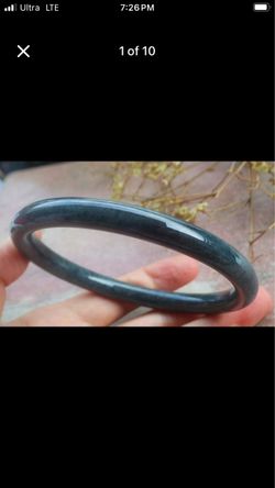 Elegant Dark Green bangle Certificate Jadeite luck Bangle Bracelet 70mm 8.5 inches