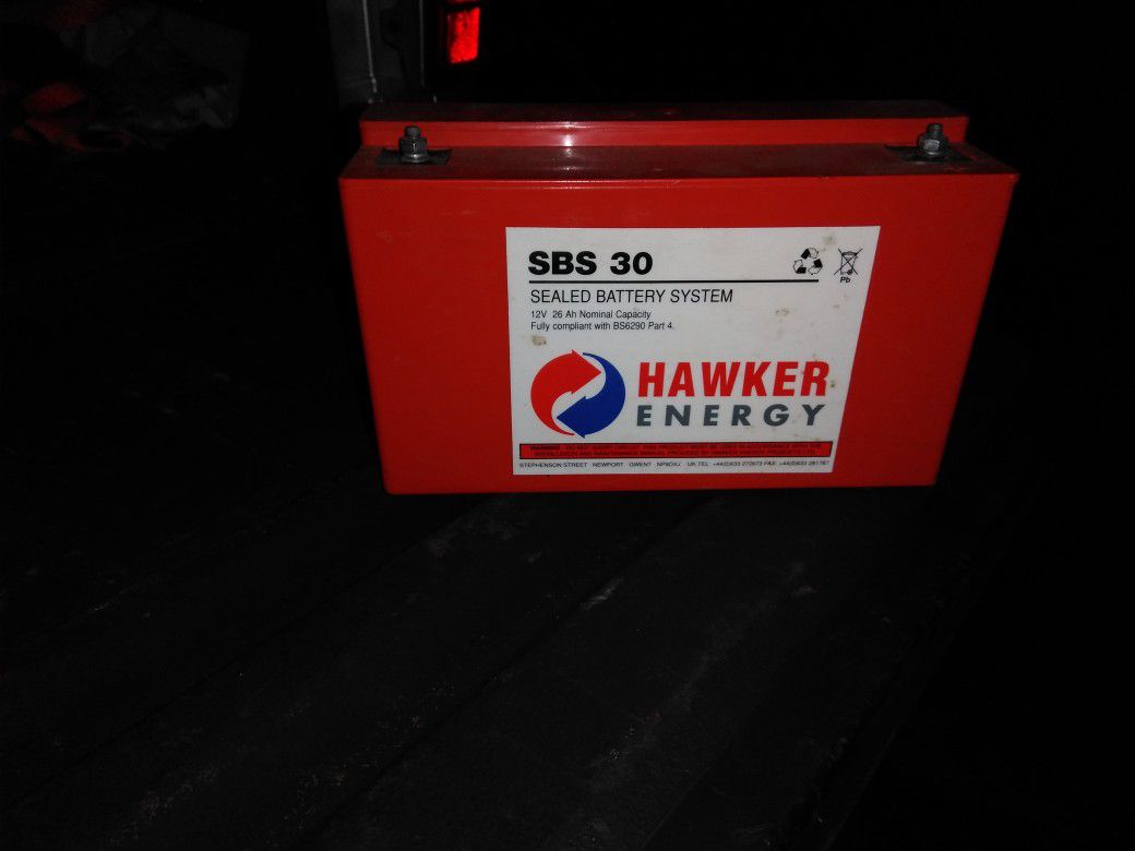 Hawker energy sbs 30, 12 volt battery