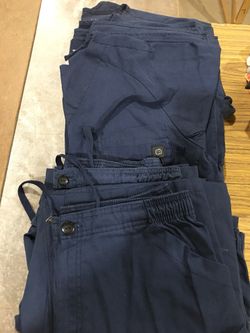 4 pair Navy Scrubs tops sm pants med all for $5
