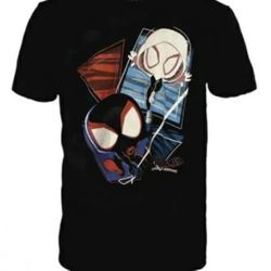 Spiderman Across Spiderverse Funko Pop Shirt Sticker Pin *BRAND NEW* Marvel Collector Corps MCC Peter Parker Miles Morales Spidey Tee Extra 2XL 3XL