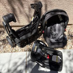 Graco Car Seat, Car Clip In, And Stroller Set