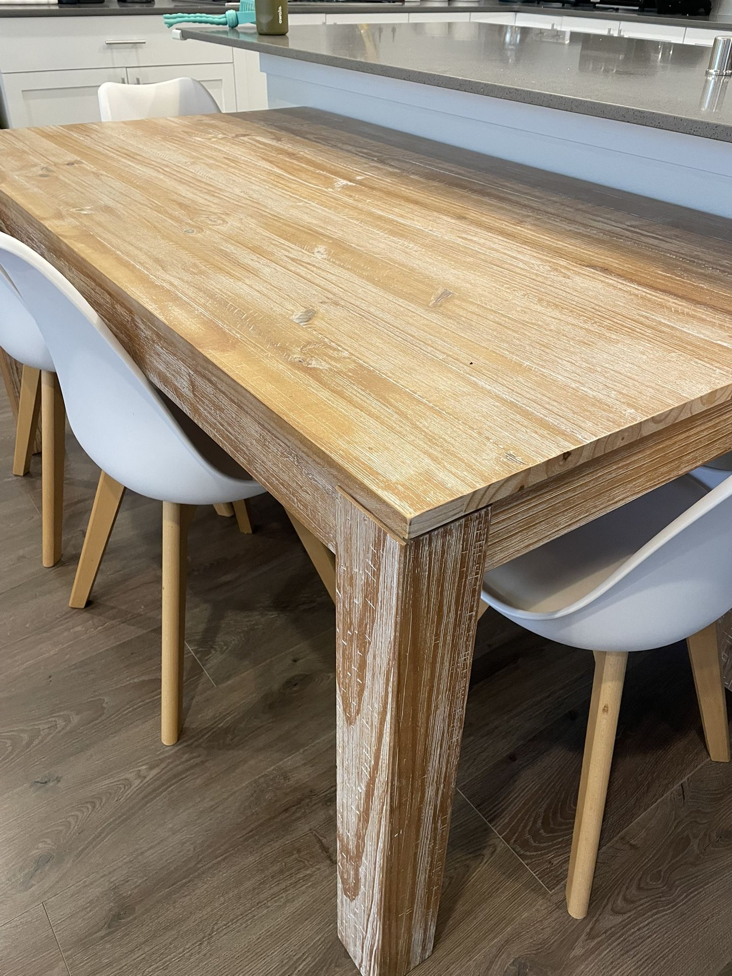 Rustic Farmhouse Dining Table with 4 Chairs