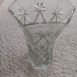Vintage Starburst Glass Vase 