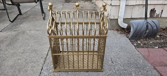 Antique golden bird cage