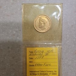 1899 Imperial Russia 10 Gold Rubles 