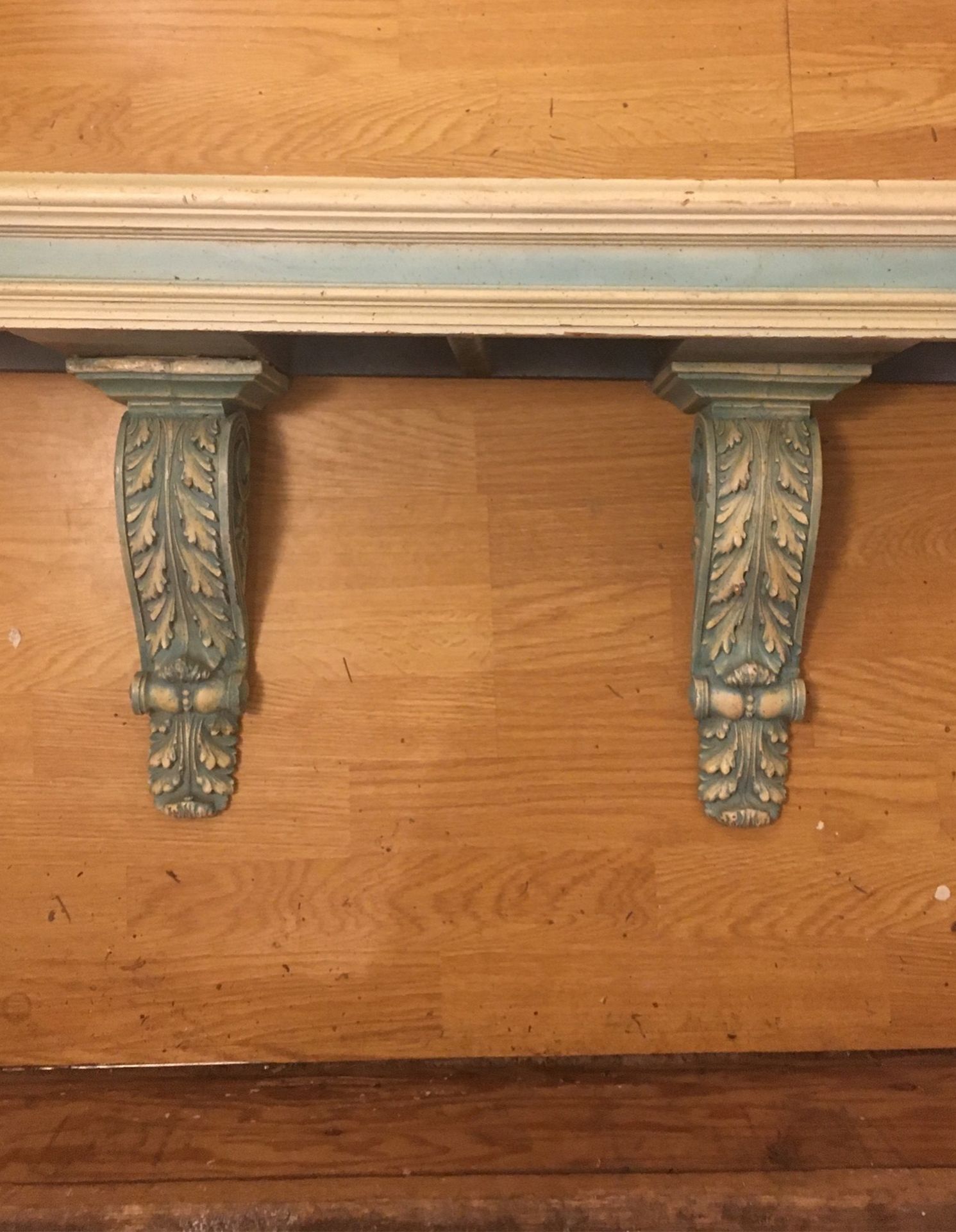 Shabby Chic Wall Shelf 35”wide 10.5”deep 16” Top To Bottom