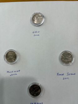 US State Quarters Collection in Capsules, Wheat Pennies and One Half Dollar