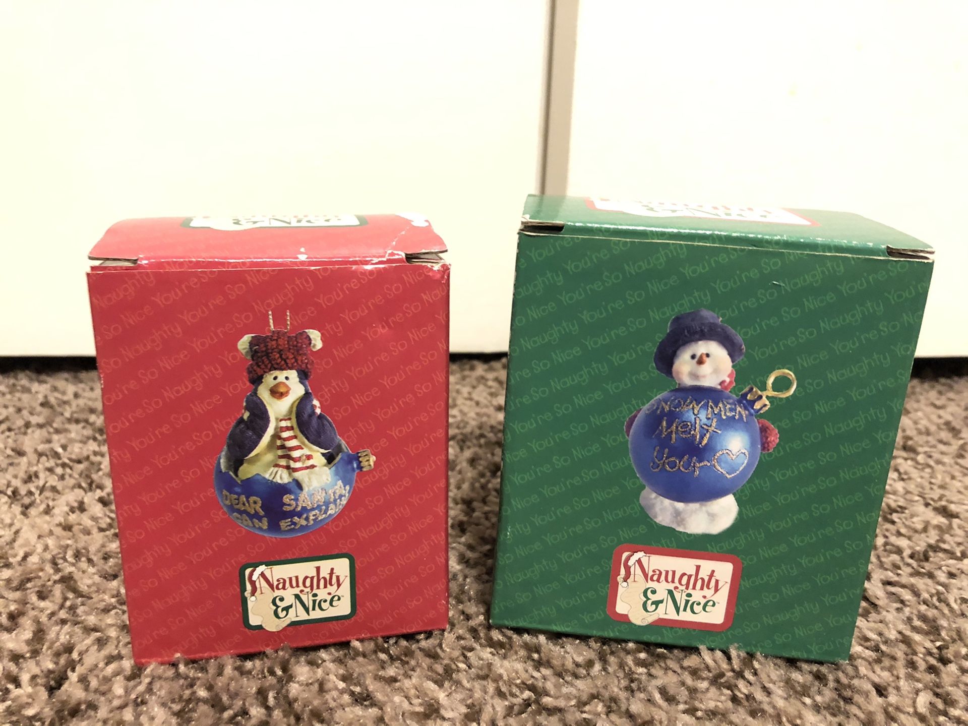 The Boyds Collection Penguin/Snowman Ornaments