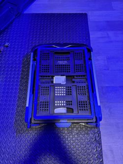 Two-Tiered Folding Cart with Collapsible Basket