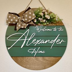 Custom Front Door Hangers Signs - Handcrafted & Personalized!