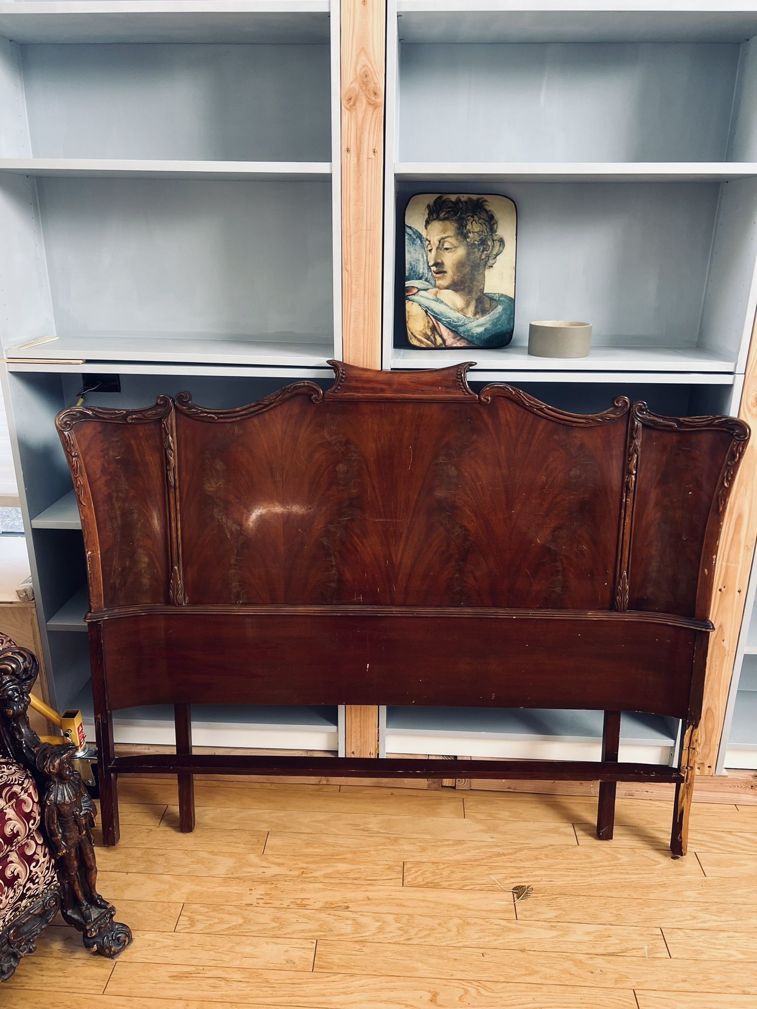 Vintage Solid Wood Headboard/Footboard - Full Size bed