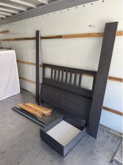 Queen sized bed frame and box spring