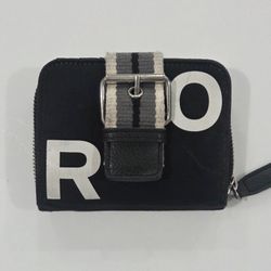 Womens ROXY Zip Leather/Nylon Wallet 